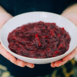 recept om een huisgemaakte cranberry saus te maken