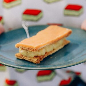 Recept om zelf een vegan oranje tompouce te maken