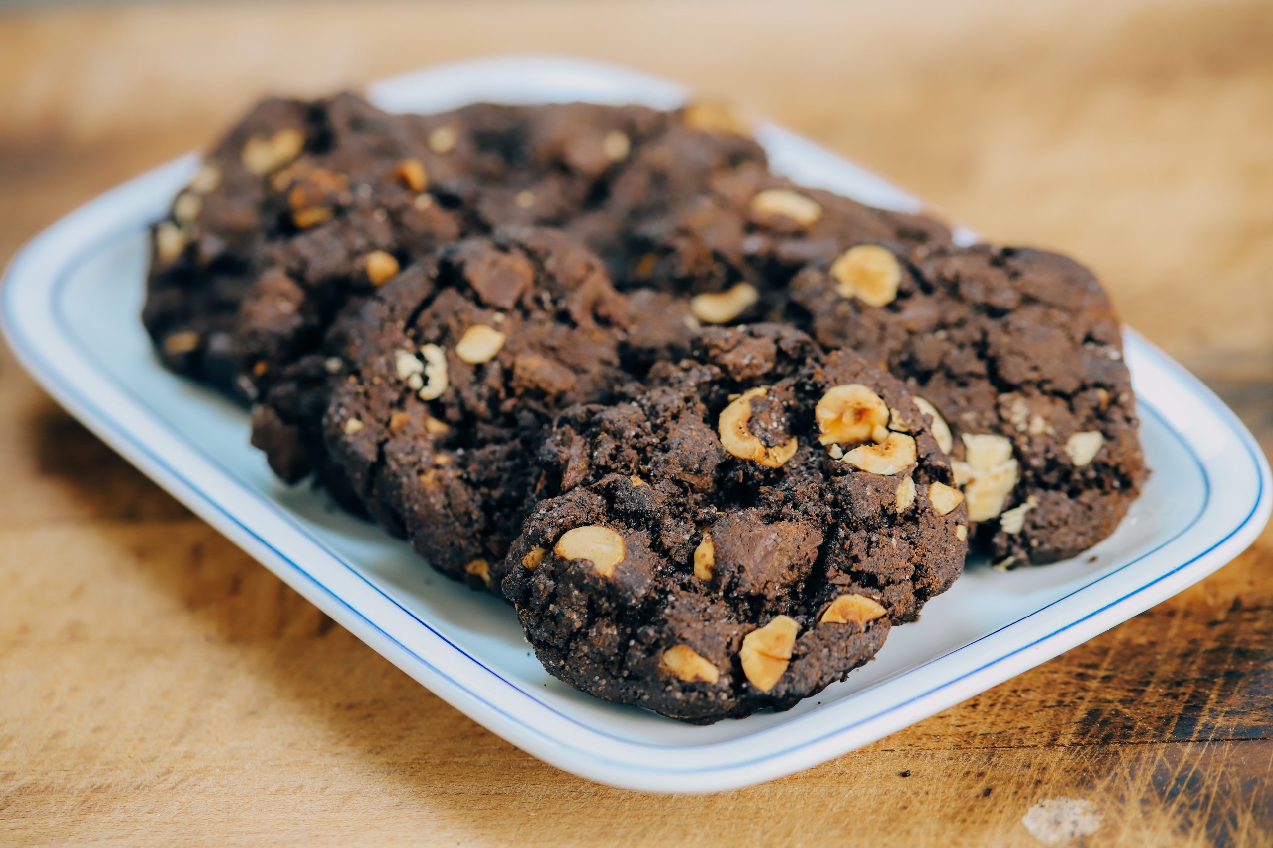 Recept voor makkelijke vegan double chocolat chip cookies
